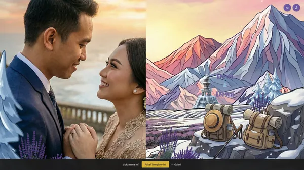 Template Snow Lavender